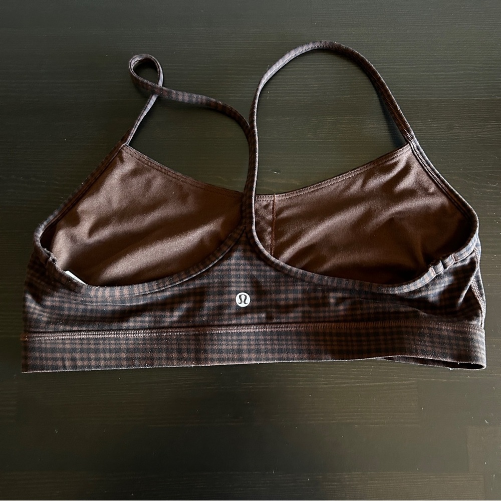 lululemon flow y bra nulu — Glow Grid Lava Cake Multi (size 14) - Picture 2 of 7